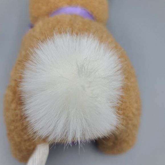 American Greetings Plush Tan Cream Bunny Rabbit Purple Pink Egg 8 Inch - Picture 12 of 15